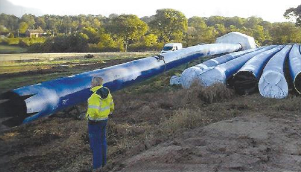 Las tuberías son soldadas a un máximo de 70 metros de longitud